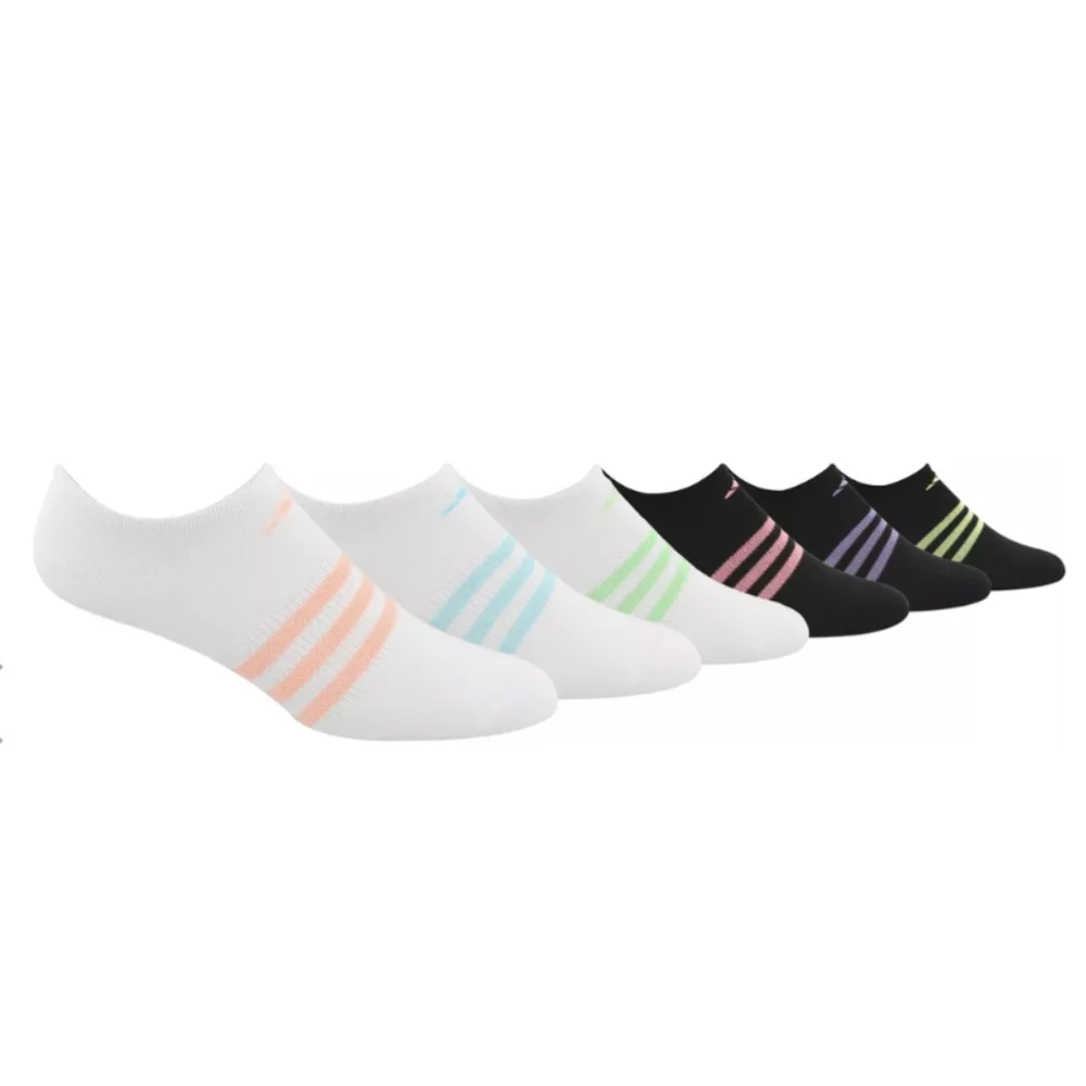 12 Pairs adidas Girls' Superlite No Show Socks